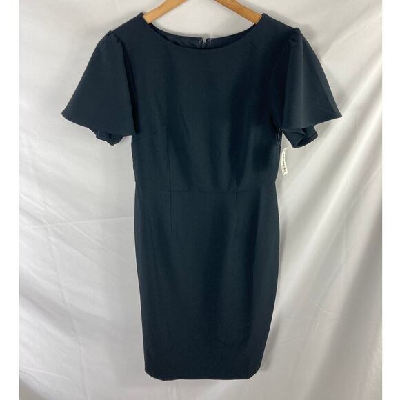 NWT Lark & Ro FLutter Sleeve Dark Blue Dress 4 - Picture 1 of 6